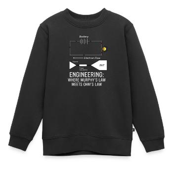 Elektrotechnik Murphys Gesetz Ohms Gesetz - Kinder Premium Organic Sweatshirt - Schwarz - Vorne - AI Model Kid Female (0cm)