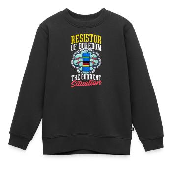 Elektrotechnik Widerstand der Langeweile - Kinder Premium Organic Sweatshirt - Schwarz - Vorne - AI Model Kid Female (0cm)