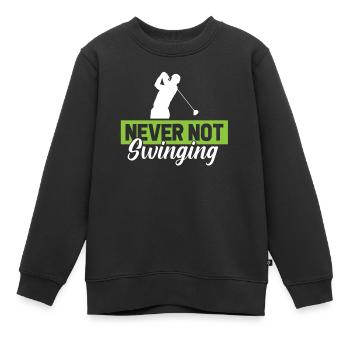 Golf Golfeurs Golfeurs - Sweat Premium enfant bio - noir - Devant - AI Model Kid Female (0cm)