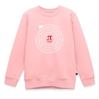 Pi Python Jeu de mots Cercle Nombre Serpent Math - Sweat Premium enfant bio - rose - Devant - AI Model Kid Female (0cm)