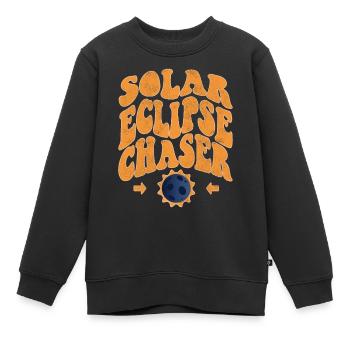 Chasseur d’éclipses solaires - Sweat Premium enfant bio - noir - Devant - AI Model Kid Female (0cm)