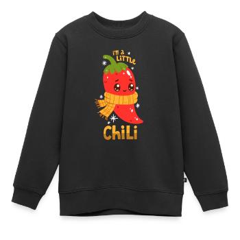 Chili Wortwitz - Kinder Premium Organic Sweatshirt - Schwarz - Vorne - AI Model Kid Female (0cm)