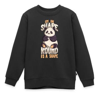 Je suis en forme. Rond est une forme. - Sweat Premium enfant bio - noir - Devant - AI Model Kid Female (0cm)