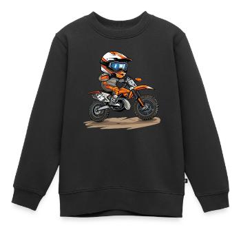 Motocross Kid - Kinder Premium Organic Sweatshirt - Schwarz - Vorne - AI Model Kid Female (0cm)