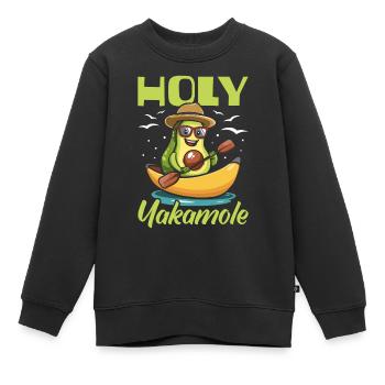 Kayakiste Avocat Holy Yakamole - Sweat Premium enfant bio - noir - Devant - AI Model Kid Female (0cm)