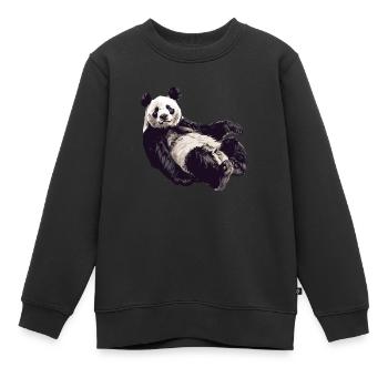 Panda Ours Panda géant japonais - Sweat Premium enfant bio - noir - Devant - AI Model Kid Female (0cm)