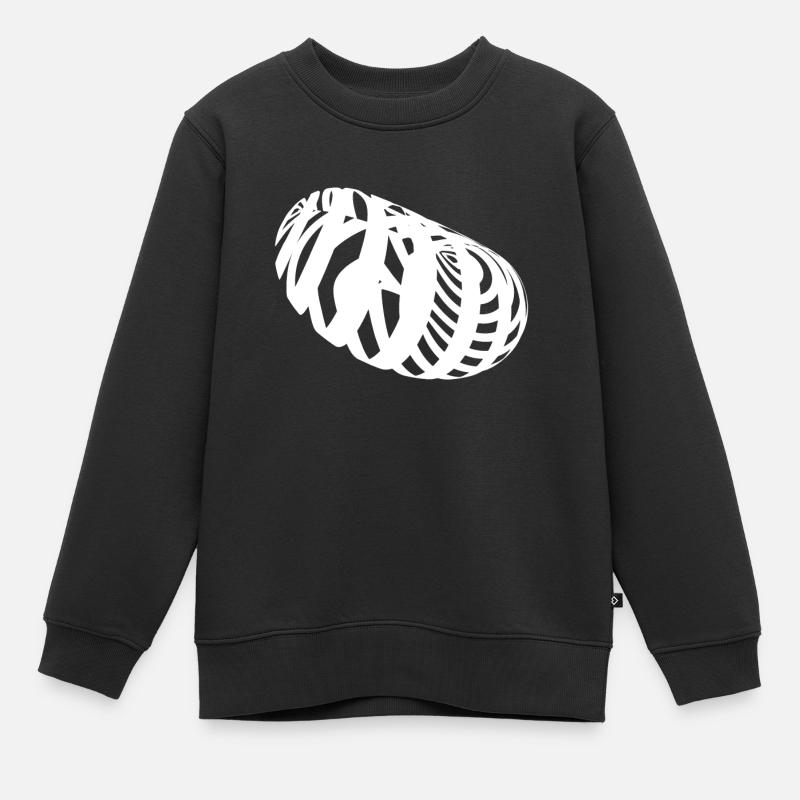 Optical Illusion Illusion Perception - Kids Premium Organic Sweatshirt - black
