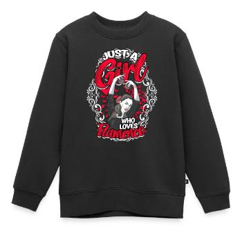 Flamenco - Sweat Premium enfant bio - noir - Devant - AI Model Kid Female (0cm)