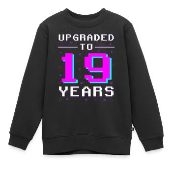 Gamer Année 19 : Maître du jeu rétro - Sweat Premium enfant bio - noir - Devant - AI Model Kid Female (0cm)