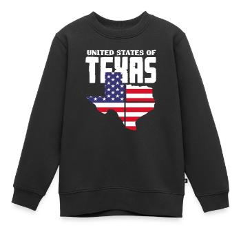 Stolzes Texaner Texas - Kinder Premium Organic Sweatshirt - Schwarz - Vorne - AI Model Kid Female (0cm)