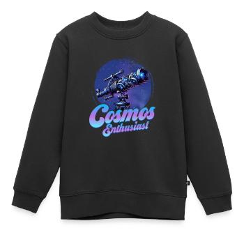 Cosmos Enthusiast Stargazer Telescope Astronomy - Kinder Premium Organic Sweatshirt - Schwarz - Vorne - AI Model Kid Female (0cm)