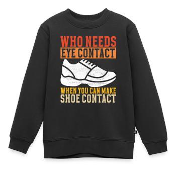 Sneakerhead Collectionneur de baskets - Sweat Premium enfant bio - noir - Devant - AI Model Kid Female (0cm)