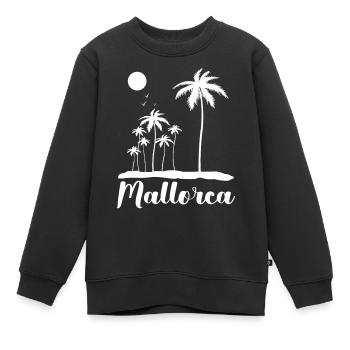 mallorca - Kinder Premium Organic Sweatshirt - Schwarz - Vorne - AI Model Kid Female (0cm)