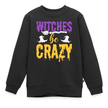 Witches Be Crazy Hexerei-Enthusiast - Kinder Premium Organic Sweatshirt - Schwarz - Vorne - AI Model Kid Female (0cm)