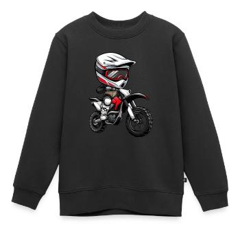 Motocross Kid - Kids Premium Organic Sweatshirt - black - Front - AI Model Kid Female (0cm)