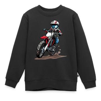 Motocross für Kinder - Kinder Premium Organic Sweatshirt - Schwarz - Vorne - AI Model Kid Female (0cm)