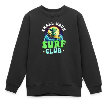 Surfer Small Wave Surfclub Alien - Kinder Premium Organic Sweatshirt - Schwarz - Vorne - AI Model Kid Female (0cm)