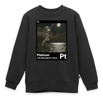 AI am Platinum (bk) Stilelement periodische Mode - Kinder Premium Organic Sweatshirt - Schwarz - Vorne - AI Model Kid Female (0cm)