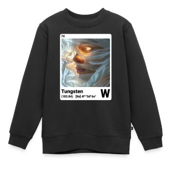 AI am Tungsten (wt) Stilelement periodisch - Kinder Premium Organic Sweatshirt - Schwarz - Vorne - AI Model Kid Female (0cm)