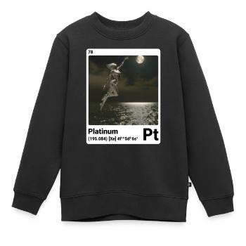 AI am Platin (at) Stilelement periodisch - Kinder Premium Organic Sweatshirt - Schwarz - Vorne - AI Model Kid Female (0cm)