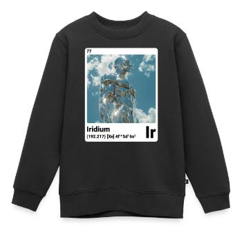 AI am Iridium (wt) Stilelement periodisch - Kinder Premium Organic Sweatshirt - Schwarz - Vorne - AI Model Kid Female (0cm)
