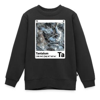 AI am Tantal (at) Stilelement periodisch - Kinder Premium Organic Sweatshirt - Schwarz - Vorne - AI Model Kid Female (0cm)