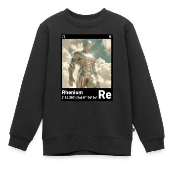 AI am Rhenium (bk) Stilelement periodisch - Kinder Premium Organic Sweatshirt - Schwarz - Vorne - AI Model Kid Female (0cm)
