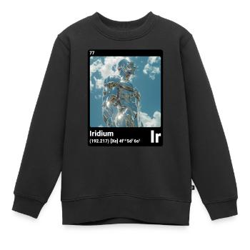 AI am Iridium (bk) Stilelement periodisch - Kinder Premium Organic Sweatshirt - Schwarz - Vorne - AI Model Kid Female (0cm)