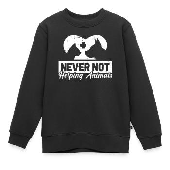 Vétérinaire Vétérinaire - Sweat Premium enfant bio - noir - Devant - AI Model Kid Female (0cm)