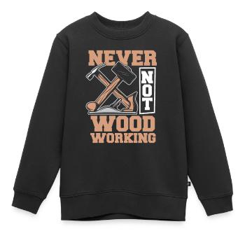 Carpenter Carpenter Carpenter - Kids Premium Organic Sweatshirt - black - Front - AI Model Kid Female (0cm)