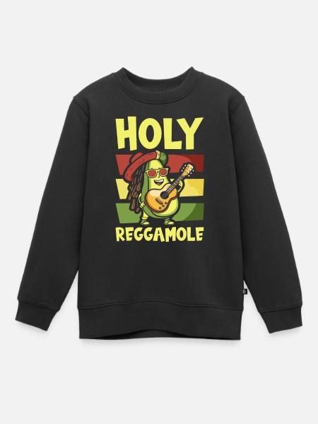 Reggae Avocado Holy Reggamole - Kinder Premium Organic Sweatshirt - Schwarz