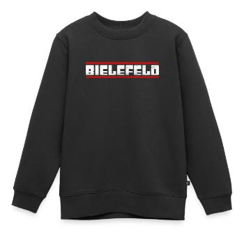 Bielefeld - Kinder Premium Organic Sweatshirt - Schwarz - Vorne - AI Model Kid Female (0cm)