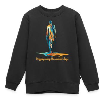 Heiße Tage Schmelzen Dahin - Kinder Premium Organic Sweatshirt - Schwarz - Vorne - AI Model Kid Female (0cm)