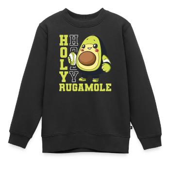 Rugby Avocat Holy Rugamole - Sweat Premium enfant bio - noir - Devant - AI Model Kid Female (0cm)