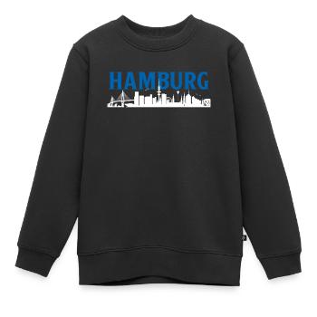 Hambourg Ville hanséatique Allemagne du Nord Bas-allemand - Sweat Premium enfant bio - noir - Devant - AI Model Kid Female (0cm)