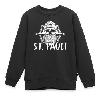 Hamburg Tshirt Gift Moin Hamburch Football - Kids Premium Organic Sweatshirt - black - Front - AI Model Kid Female (0cm)