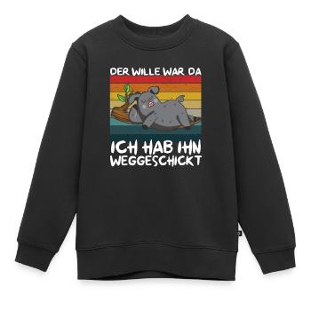 Der Wille War Da Ich Hab Ihn Weggeschickt - Kinder Premium Organic Sweatshirt - Schwarz - Vorne - AI Model Kid Female (0cm)