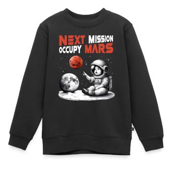 Raumfahrt Roter Planet, Next Mission – Occupy Mars - Kinder Premium Organic Sweatshirt - Schwarz - Vorne - AI Model Kid Female (0cm)