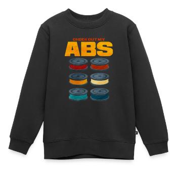3D Printing - Kids Premium Organic Sweatshirt - black - Front - AI Model Kid Female (0cm)