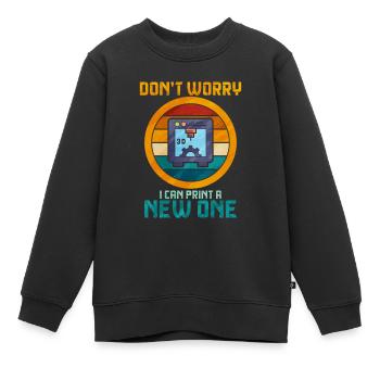 Impression 3D - Sweat Premium enfant bio - noir - Devant - AI Model Kid Female (0cm)