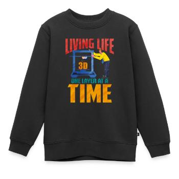 3d printing - Kinder Premium Organic Sweatshirt - Schwarz - Vorne - AI Model Kid Female (0cm)