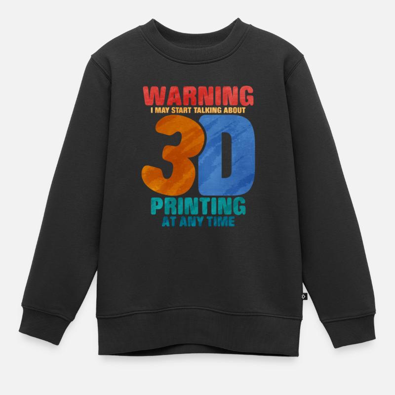 Impression 3D - Sweat Premium enfant bio - noir