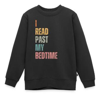 Bibliothek Buchliebhaber Lesender Bücherwurm - Kinder Premium Organic Sweatshirt - Schwarz - Vorne - AI Model Kid Female (0cm)