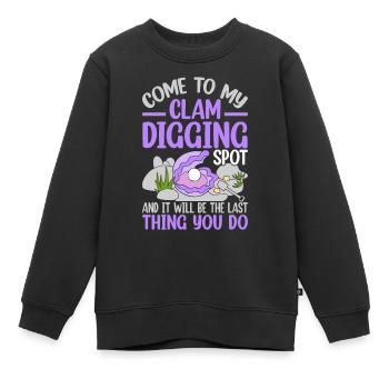 Creuser des moules avec enthousiasme pour les moules - Sweat Premium enfant bio - noir - Devant - AI Model Kid Female (0cm)