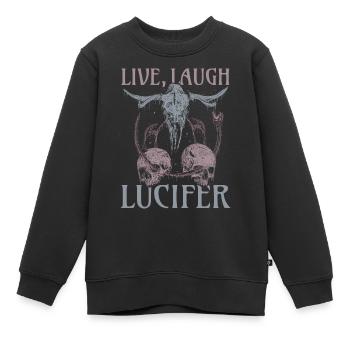 Live Love Luzifer Goth Festival Death Metal - Kinder Premium Organic Sweatshirt - Schwarz - Vorne - AI Model Kid Female (0cm)