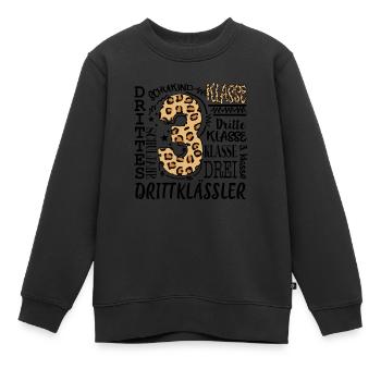 3.Klasse - Kinder Premium Organic Sweatshirt - Schwarz - Vorne - AI Model Kid Female (0cm)