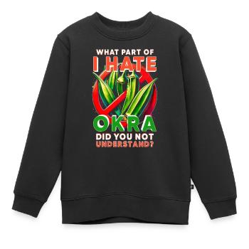 Hater de gombo - Sweat Premium enfant bio - noir - Devant - AI Model Kid Female (0cm)