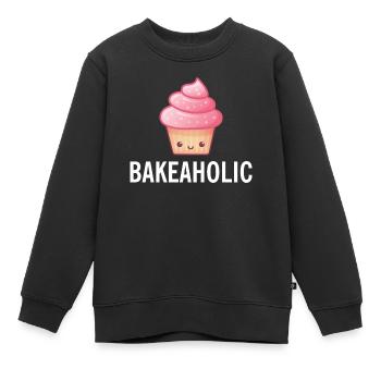 Gâteau d’amoureux des gâteaux - Sweat Premium enfant bio - noir - Devant - AI Model Kid Female (0cm)