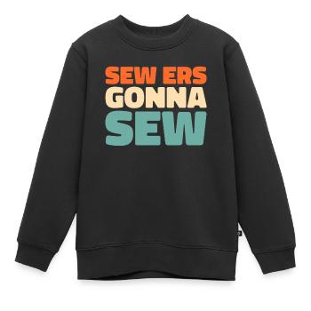 Machine à coudre Machine à coudre - Sweat Premium enfant bio - noir - Devant - AI Model Kid Female (0cm)