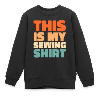 Machine à coudre Machine à coudre - Sweat Premium enfant bio - noir - Devant - AI Model Kid Female (0cm)